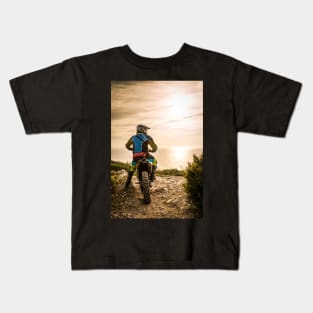 Enduro bike rider Kids T-Shirt